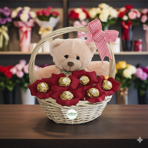 Chocolates Teddy Basket