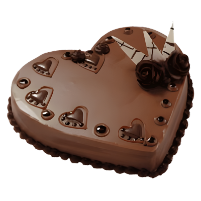 2 Kg Heartshape Chocolate Cake