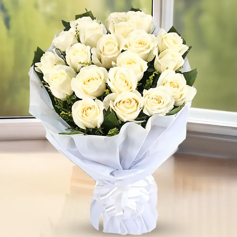 20 White Roses