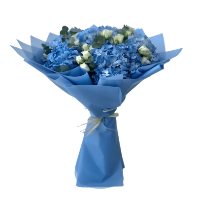 Blue Hydrangea Flower Bouquet