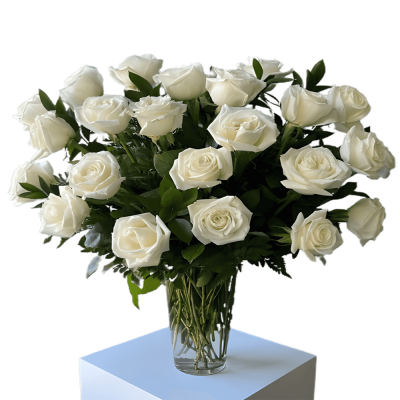 36 White Roses