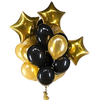 Black & Gold Solid Party Balloons