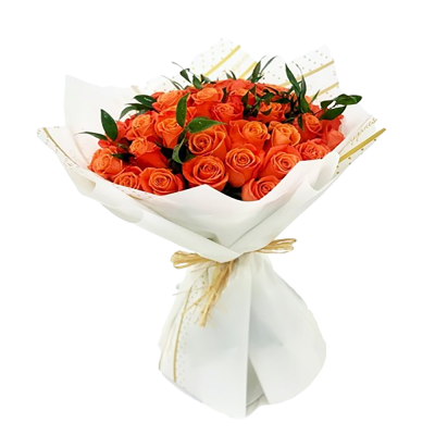 50 Orange Roses Bouquet