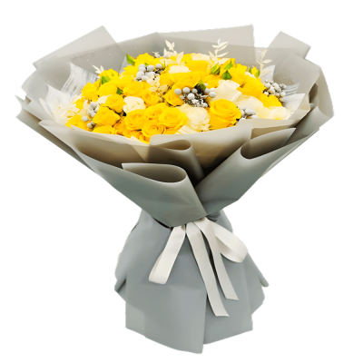 Yellow White Rose Bouquet