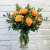 6 Orange Roses