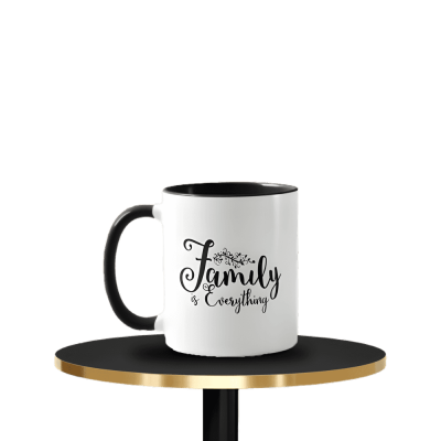 Black And White Family Mug