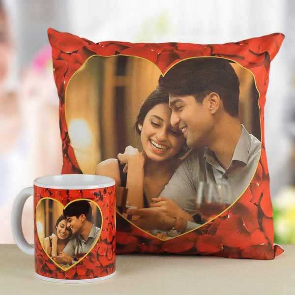 Customized cushion and mug combo