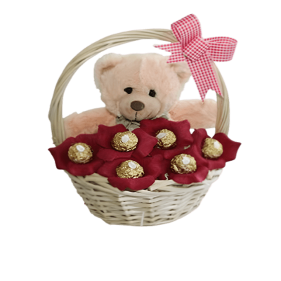 Chocolates Teddy Basket