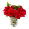 Delightful Red Roses Vase