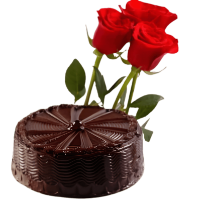 Red Rose Chocolate Cake