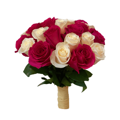 Pink and White Roses Hand Bouquet