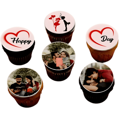 Valentine Photo Cup Cake