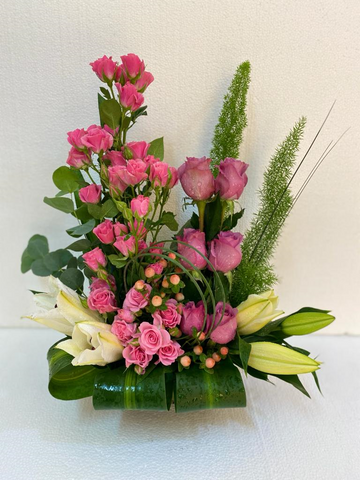 Pink Roses Arrangement