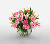 Pink Roses and Pink Spray Carnations