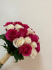 Pink and White Roses Hand Bouquet