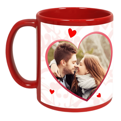 Personalized Heart Shaped Photo Mug