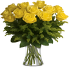 Vase with Yellow Roses.