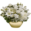 Vase with White Lilies, White Roses & Mixed White Flowers