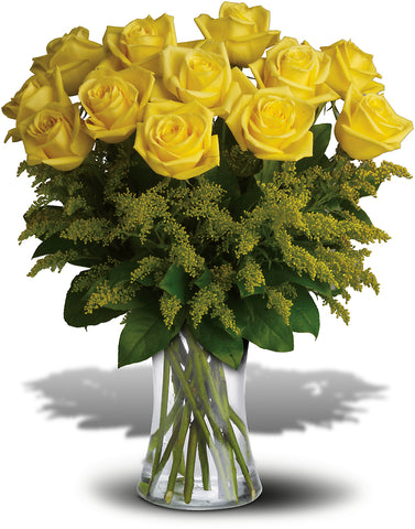 Vase with Yellow Roses.