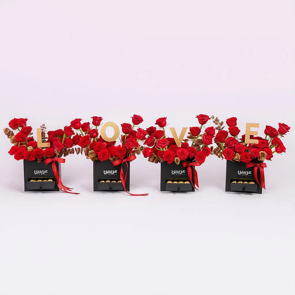 Velvet Rose Delight with Ferrero Rocher Gift Box