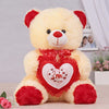 Cream Teddy With Heart 40 cm