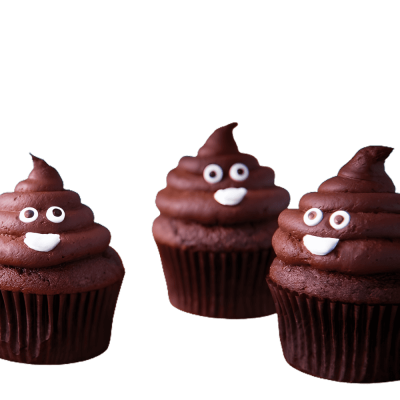 Smiling Chocolate Cupcakes