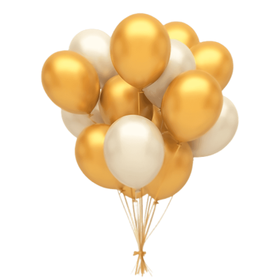 Silver Golden Metallic Balloons