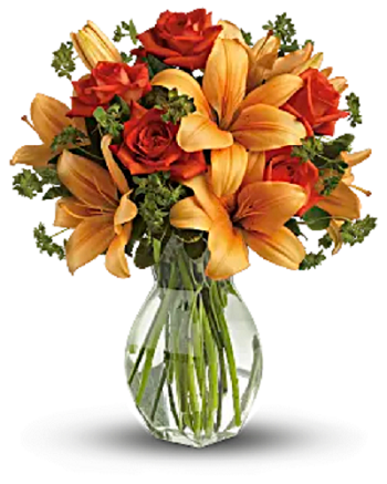 Orange Roses & Lilies