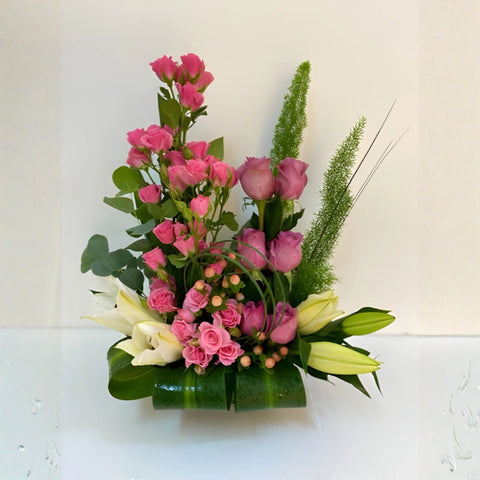 Pink Roses Arrangement