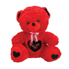 Red Teddy with Black Heart 30 cm