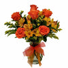 Orange Mixed Flowers Bouquet